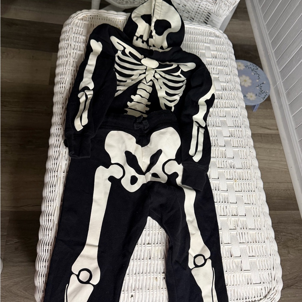 H&M Kids Skeleton Costume - Black and Cream